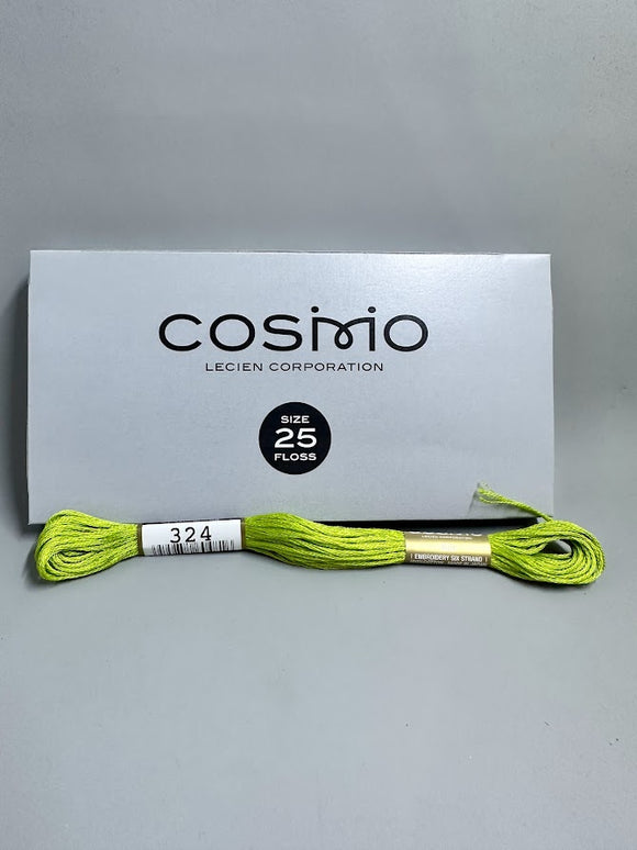 Cosmo 6 strand embroidery floss  - Lime Green 324