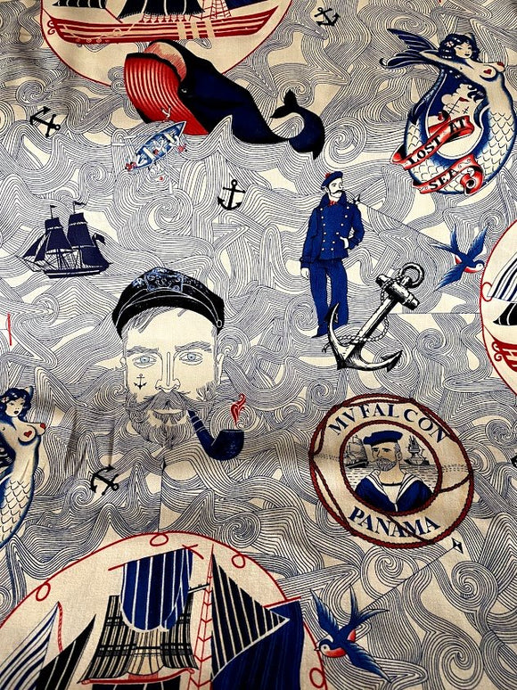 Lost At Sea sailor fabric by Alexander Henry