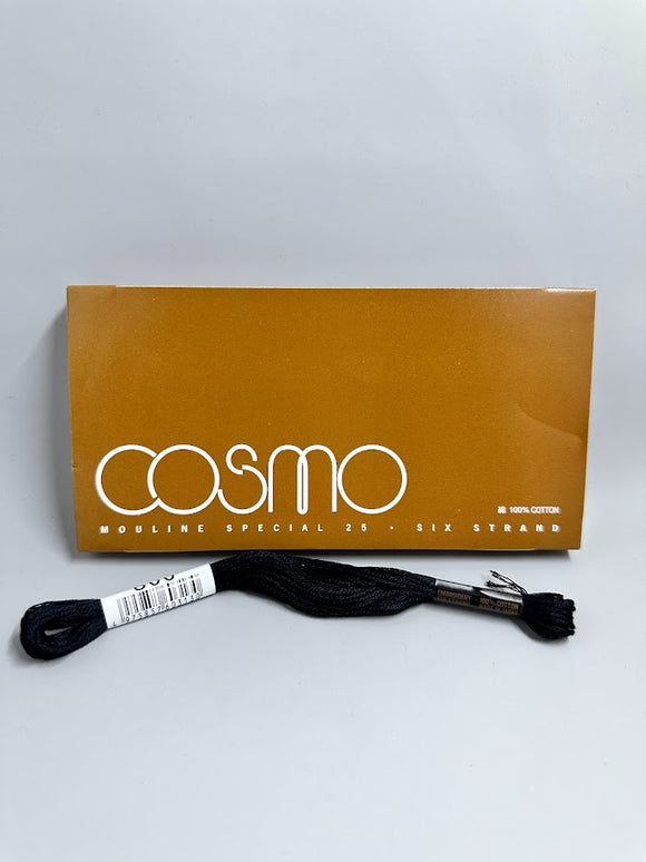 Cosmo 6 strand embroidery floss 0600 Black