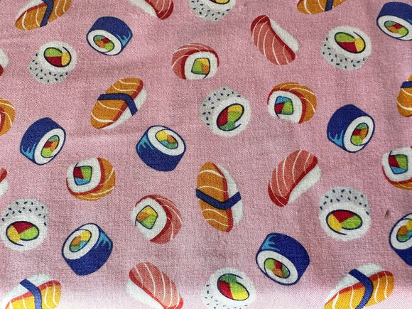 Riley Blake Cotton Fabric by Damask Love Rainbow Fruit Sushi