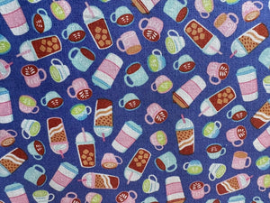 Riley Blake Cotton Fabric by Damask Love Rainbow Fruit Bubble Tea