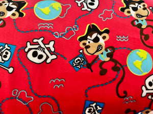 Minky Print  Pirate Monkey