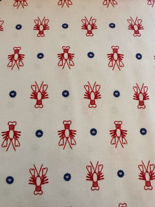 Ellie Gaytor Cotton Fabric  Crawfish Hearts